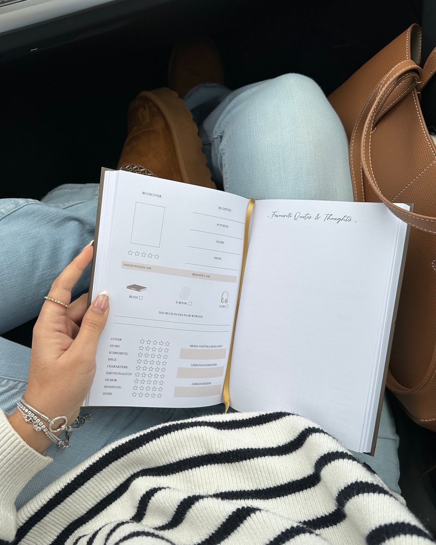 Book Journal/Reading Journal, gebundene Ausgabe (DIN A5)