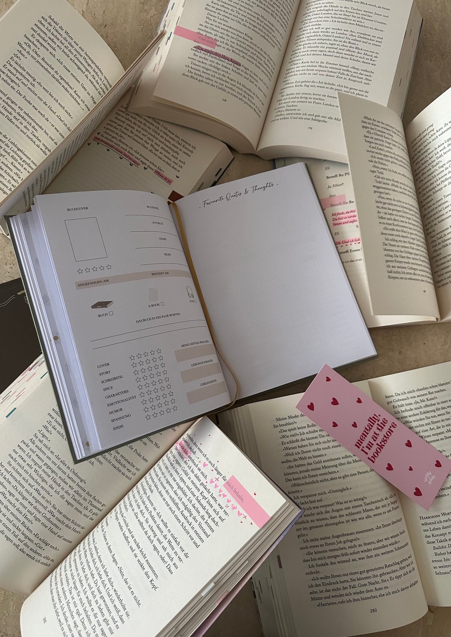 Book Journal/Reading Journal, gebundene Ausgabe (DIN A5)