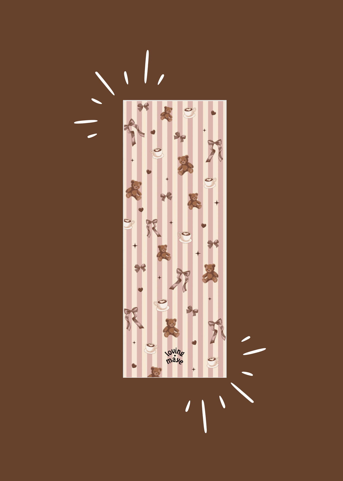 Lesezeichen Teddy gestreift