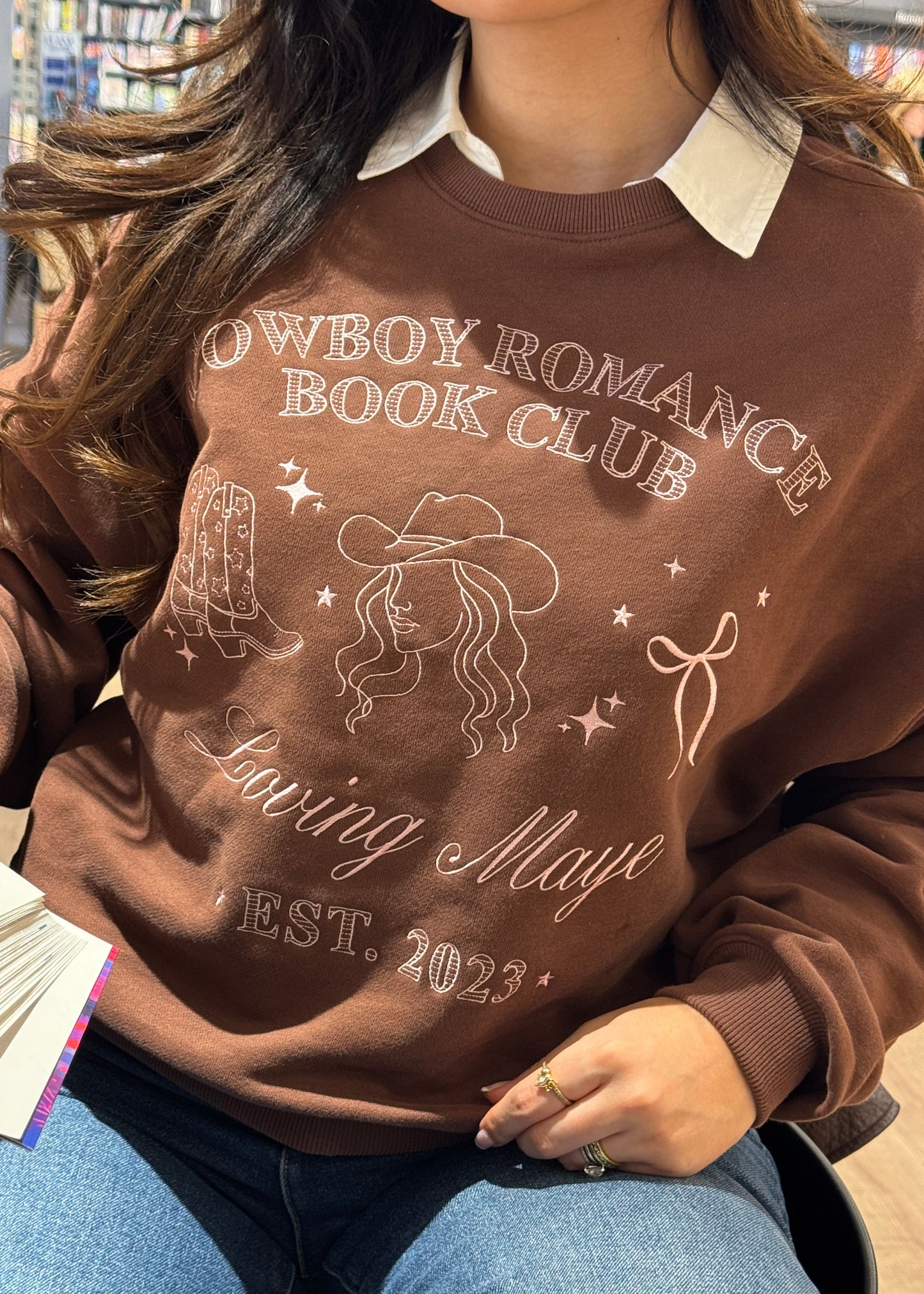Cowboy Romance Book Club Sweater
